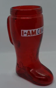 Molson Brewery Canadian Red Glass Boot Skate Beer Stein Tankard 32 oz - Picture 1 of 9