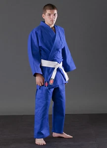 KANKU Judo Uniform, Heavy duty double Weave 900 gram White and Blue Gi, Uniform - Picture 1 of 3