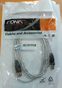 High-Speed USB 2 metre Premium 1.8M Type A Male - B Male Printer Cable - Picture 1 of 4