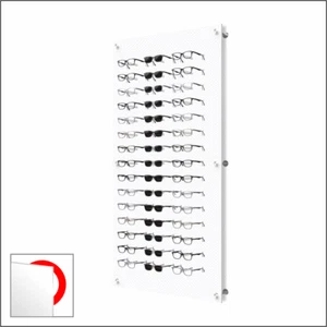 Pantalla de marco óptico acrílico de montaje en pared con herrajes - en blanco polar (45F) - Imagen 1 de 6