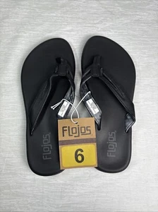Flojos DAMEN MEMORY FOAM MARGO FLIP FLOP (SCHWARZ TIE DYE, US 6 REG) NEU MIT ETIKETT - Bild 1 von 5