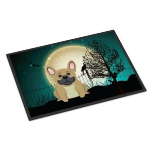 Carolines Treasures BB2200MAT Halloween Scary French Bulldog Cream Indoor or ... - Picture 1 of 1