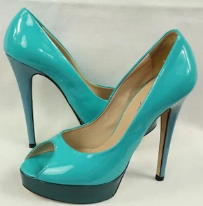 Damen Chiara Ferragni Vero Cuoio türkis Keilabsatz Pumps High Heel 37 / 6 - Bild 1 von 6