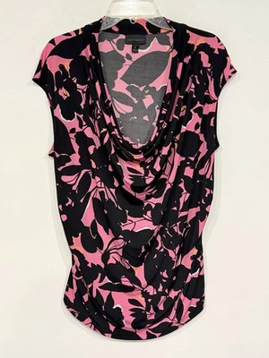 Женская блуза Worthington большого размера 2X розовая с цветочным рисунком эластичная майка с воротником-хомутом - Изображение 1 из 4