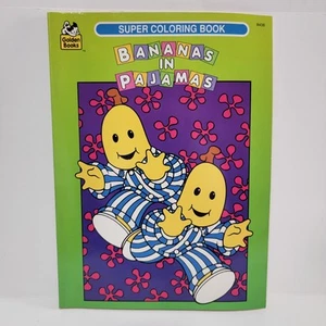 Golden Books Bananas In Pajamas Super Coloring Book Unused Pages One Page Torn - Picture 1 of 24