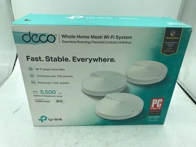 TP-Link Deco M5 Mesh WiFi System 🌐 AC1300 3-Pack | NEW OPEN BOX | 5,500 Sq Ft - Image 1 of 3