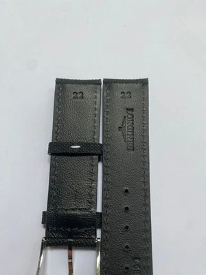 Correa de cuero negra de 22 mm con hebilla de pasador de 20 mm para reloj Longines Legend Diver Foto 1 de 4