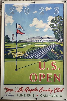 Póster de golf Lee Wybranski edición limitada 2023 US Open Los Angeles Country Club Foto 1 de 4
