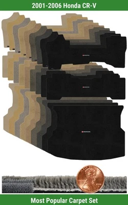 Juego de alfombrillas Ultimat personalizadas para Honda CR-V 2001-2006 con logotipo (3 piezas) #SEO Foto 1 de 4