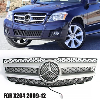 NEW Front Bumper w/LED For 2009-12 Mercedes Benz X204 GLK280 GLK350 GLK300 Grill - Изображение 1 из 4