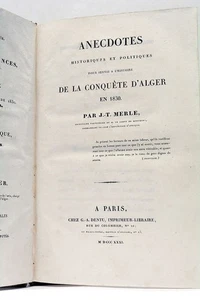 Anecdotes Historiques et Politiques Conquête d'Alger en 1830 - Imagen 1 de 9