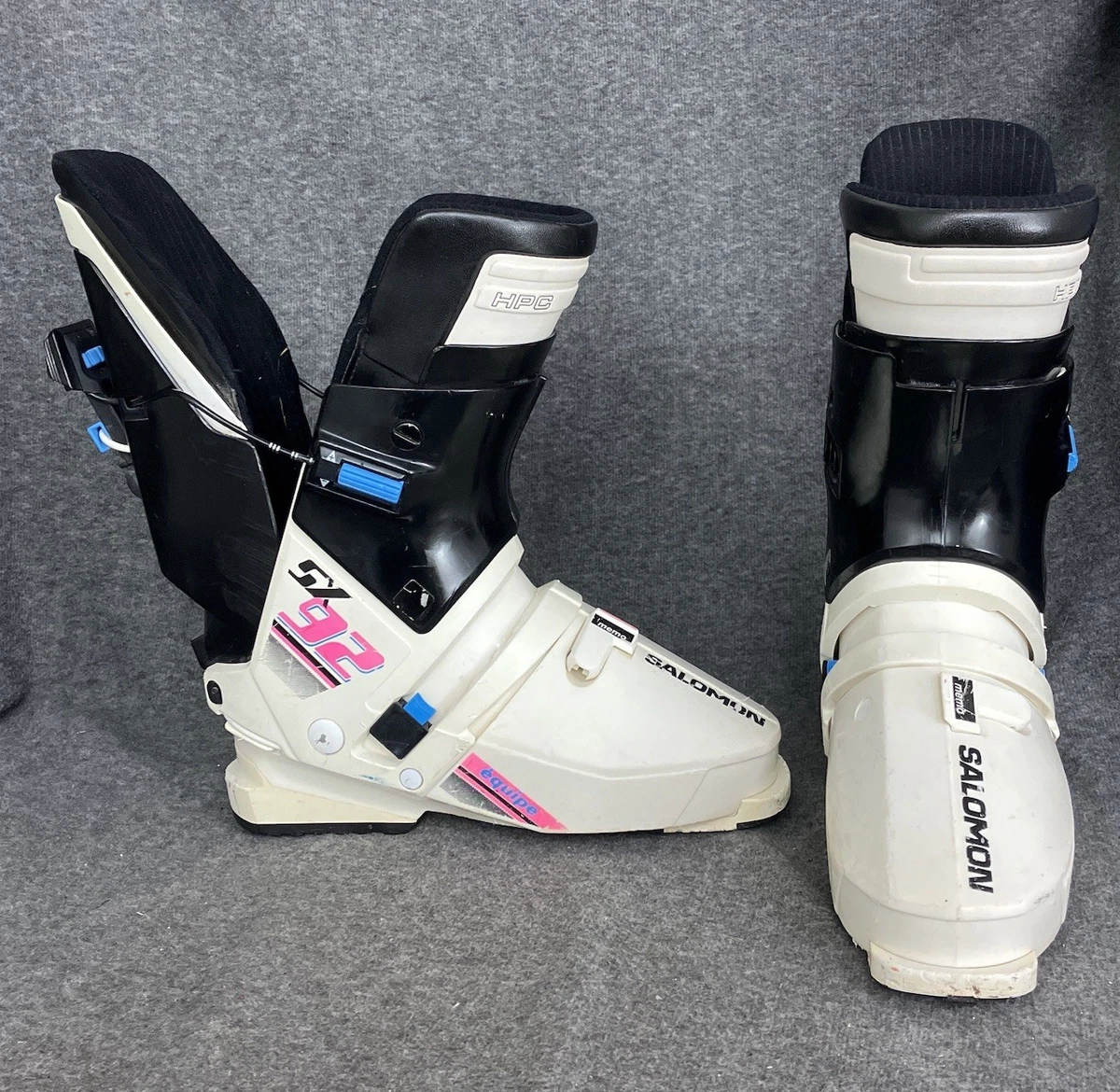 VTG SALOMON SX 92 Ski Boots Mens Sz 345 Rear Entry Alpine Downhill