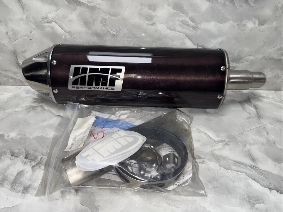 Escape HMF negro cromado deslizable Kawasaki Ninja 250R (a) Foto 1 de 4