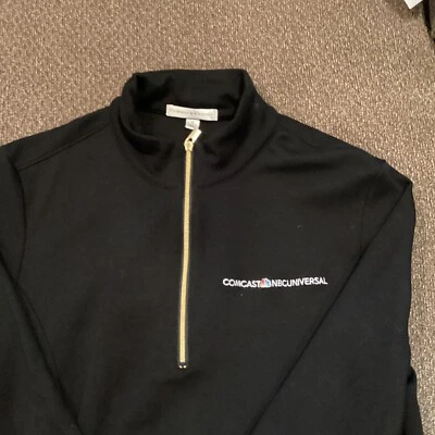 Fairway & Greene 高尔夫 25 美分拉链女式 M 二手状况完好 康卡斯特 NBC 通用标志 — 第 1/4 张图片