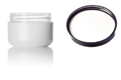 8oz  Plastic Cosmetic Container Double Wall PET Jars with PS Liners & Lids.6 pcs - Image 1 of 4