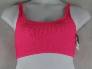 Bar III Women's Bralette Bikini Top Swimsuit, Candy Kiss Pink, Large - Picture 1 of 2