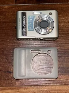 RARE Polaroid i1032 10.0MP Digital Camera Gray TESTED with Cover - Picture 1 of 8