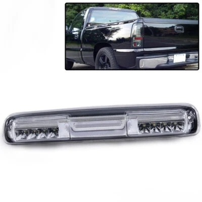 Third 3rd Brake Cargo Light Fit For 99-07 Silverado/Sierra Chrome/Clear LED BAR - Image 1 of 4