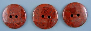 NATUAL STONE BUTTON - POPPY JASPER - SET OF 3 - Picture 1 of 1