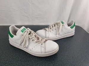 Adidas 'Stan Smith' Size 8 US Shoes White Green Leather Free Post Tennis - Picture 1 of 13