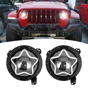 Kit de faros LED Halo Hi/Lo DRL para Jeep Wrangler JL Gladiator JT 2019-2021 9"" - Imagen 1 de 11