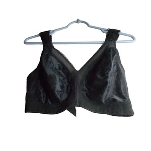 Reggiseno Plaxtex 18 ore nero Majestic senza fili spalla comodo floreale 42C - Foto 1 di 6