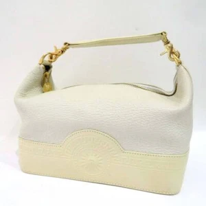 Used GIANNI VERSACE Hand Bag White Leather Medusa Gold for Women Fashion - Picture 1 of 10