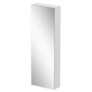 Tall Bathroom Mirror Cabinet 1 Door Stainless Steel Wall Mounted Pre-Assembled - Picture 1 of 11