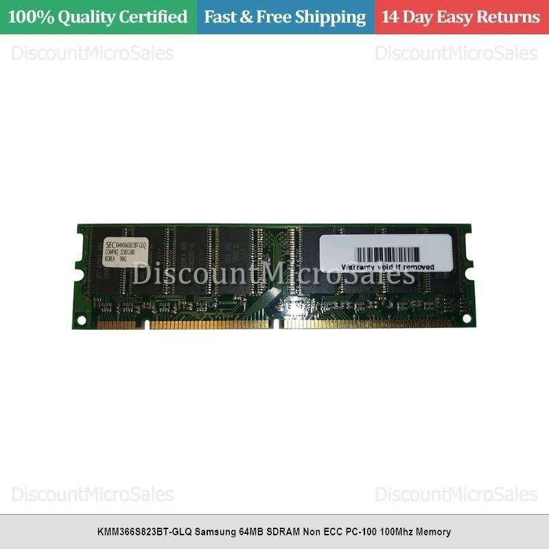 KMM366S823BT-GLQ Samsung 64MB SDRAM Non ECC PC-100 100Mhz Memory - Image 1 of 1