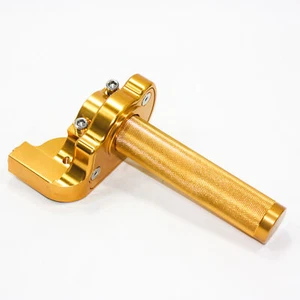 GOLD CNC Quarter Turn Quick Twist Throttle Housing Grip PIT PRO Trail Dirt Bike - Picture 1 of 5