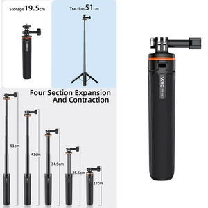 51CM Tripod Extension for POCKET3 / Action4 / ONE X2 Camera Aluminum Alloy Stand - Picture 1 of 14