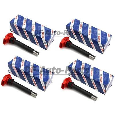 4 paquetes de bobinas de encendido superiores rojas Bosch OEM nuevos para Audi 3.0 3.2 FSI A4 A5 A6 Q5 Q7 Foto 1 de 4
