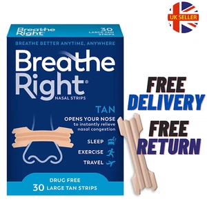 Breathe Right Original Nasal Strips 30 Large Strips - Picture 1 of 7