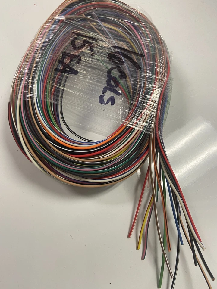 18 AWG TXL HIGH TEMP AUTOMOTIVE POWER WIRE 16 STRIPE COLORS 15 FT EA PRD - Image 1 of 1