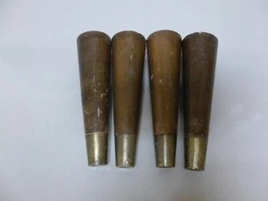 Set of 4 Vintage 6” Mid Century Modern MCM Wood Screw On Tapered Furniture Legs - Picture 1 of 4