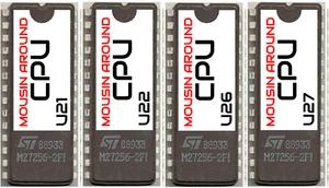 BALLY MOUSIN AROUND Pinball Machine CPU Set Completo Rom U21 - U22 - U26 - U27 - Foto 1 di 1