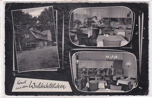 Ansichtskarte Laer/Münster - Gaststätte "Waldschlösschen" - schwarz/weiß - Bild 1 von 2
