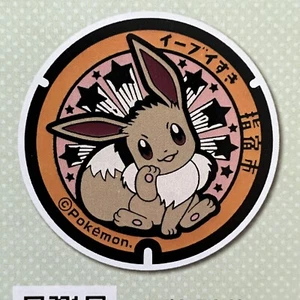 Pokemon 2020 Manhole Poké Lid Round Large Eevee Ibusuki 20” In Box - Picture 1 of 3