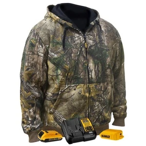 DEWALT Felpa con Cappuccio Riscaldata Unisex Realtree Xtra Camouflage, X-Large, Camouflage - DCHJ - Foto 1 di 7
