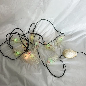 VTG Halloween Flickering Flashing Skeleton Lights String Set 10 w/o Box READ - Picture 1 of 5