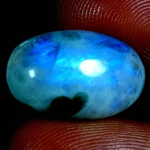 100% Natura Black Tourmaline Rainbow Oval Cab Gemstones 53.90Cts. 26x 40x 06mm - Picture 1 of 3
