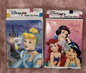 VTG Disney Princess Hallmark Thank You Cards 16 Pcs - Picture 1 of 2