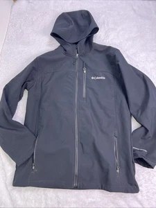 Columbia Men’s Full Zip Hooded Jacket Black 2XL Omni-Wind, Weather Resistant - Picture 1 of 8