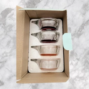 PartyLite Groovy Glass Tealight Set P89/8 Set of 4 Red and Orange - Picture 1 of 7