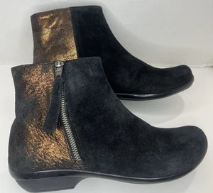 Dansko Otis Women’s Black Suede Booties Size 38 EU. US 7.5-8 M Excellent $225 - Picture 1 of 7