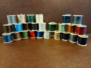 J.&P. Coats Dual Duty Thread 25 Partial Spools (16)-150yds. / (9) T1-135yds. USA - Picture 1 of 16