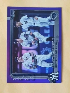 2025 Topps Bronx Bombers II Purple Foil /250 Aaron Judge Juan Soto Verdugo #184 - Picture 1 of 4