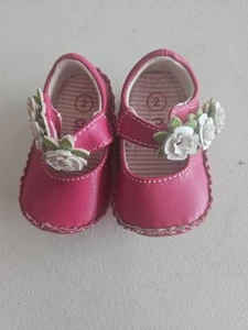 Circo Pink Mary Jane Shoes Girls Sz 2 Toddler White Flowers Easter Church Dress - Picture 1 of 7