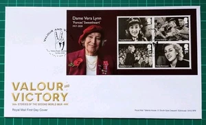 2025 Valour & Victory  Dame Vera Lynn 1917-2020 M/S FDC Victory Road Manchester - Picture 1 of 2