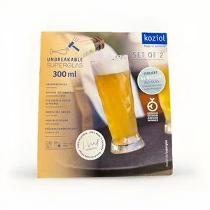 Koziol Club No. 10 Unbreakable Superglas 300ml Set Of 2 Beer Made In Germany - Picture 1 of 4